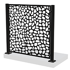 Black decorative wall with a pattern