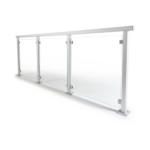 Modern glasräcke i aluminium