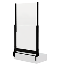 Garde-corps en verre réglable en hauteur avec profilés en aluminium noir